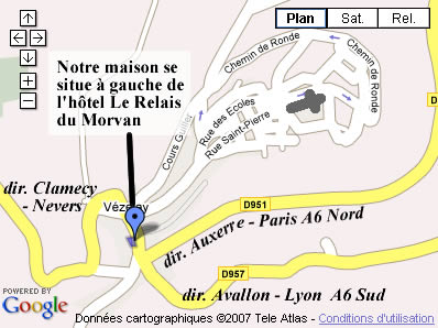 plan chambre l'Atelier à Vézelay
